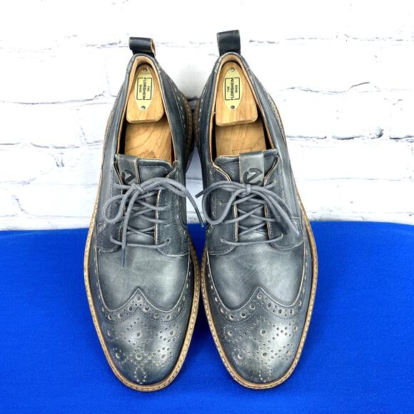 |•ECCO•| Men's ST1 Hybrid Lite Brogue Tie Oxford Shoes Sz 42 - Picture 2 of 14